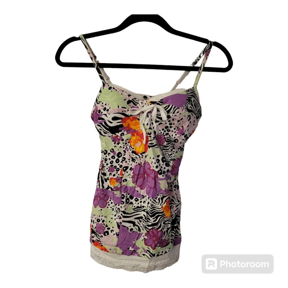 BONGO Tropical Print Cami Tank
